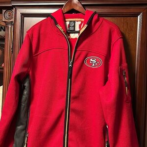 Brand New NFL Team Apparel SF 49er Red Hoodie Zipper Jacket Fleece Sportswear!